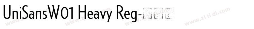 UniSansW01 Heavy Reg字体转换